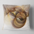 thumbnail image 2 of Designart Abstract Brown Spiral Texture - Abstract Throw Pillow - 18x18, 2 of 5