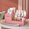 thumbnail image 3 of Cosmetic Storage Drawers Makeup Storage Case Storage Box Makeup Storage Case Plastic Cosmetic Drawer Storage Box Multifunctional Storage Drawers For Bathroom Counter Pink, 3 of 7
