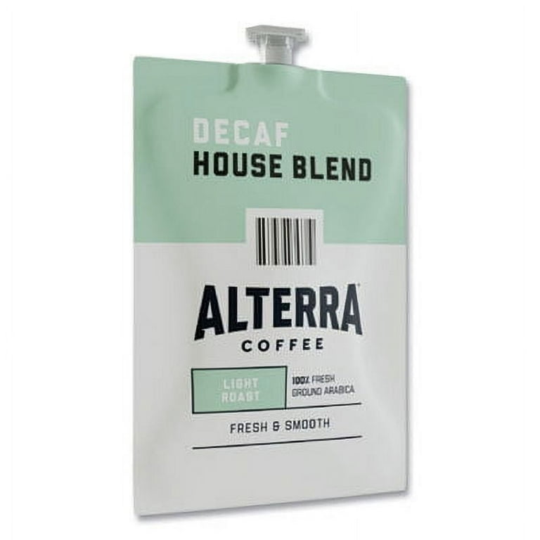 Alterra Decaf House Blend Coffee Freshpack, 0.25 oz Pouch, 100/Carton Alterra Decaf House Blend Coffee Freshpack, 0.25 oz Pouch, 100/Carton