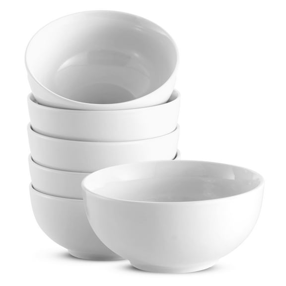 Kook 6-Pc Ceramic Cereal Bowl Set 24 Oz Breakfast Bowl Stoneware Kitchen Set