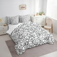 thumbnail image 3 of Castle Fairy Abstract Spiral Stripes Bedding Comforter Set 7-Piece for Children Teens Adults,Black Grey Geometric Lines King Bedding Sets,Minimalist Vintage Aesthetic Ultra Soft Bed Sheets, 3 of 8