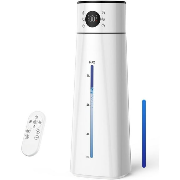 8L/ 2.1Gal Smart Humidifier Large Room, Ultrasonic Cool Mist for Bedroom, Quiet Humidifier with Remote Control, 10 Mist Modes, 24H Timer, AI Mode, Night Light for Baby Home Office Adults Plants