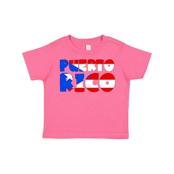 Inktastic Puerto Rico Flag in Text Boys or Girls Toddler T-Shirt