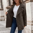thumbnail image 5 of Uaswgudfs Women's Winter Faux Suede Jacket with Faux Shearling Lining, Long Sleeve Zip-Up Casual Coat/Jacket – Hot Trendy Warm Winter Essential Brown L, 5 of 9