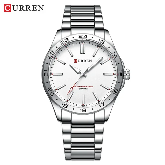 CURREN Male Fashion Simple Business Stainless Steel Quartz Watches