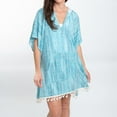 thumbnail image 2 of Elsie & Zoey Naomi One Size Hooded Poncho Swimsuit Cover Up for Women, 2 of 6