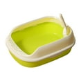 thumbnail image 4 of Cat Kitten Toilet Pet Litter Tray Bedpan Cat Litter Container Bright Green, 4 of 7
