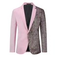 thumbnail image 1 of Blazer de fiesta para banquete con empalme de árbol de lentejuelas y corte entallado para hombre-ykc, 1 of 5
