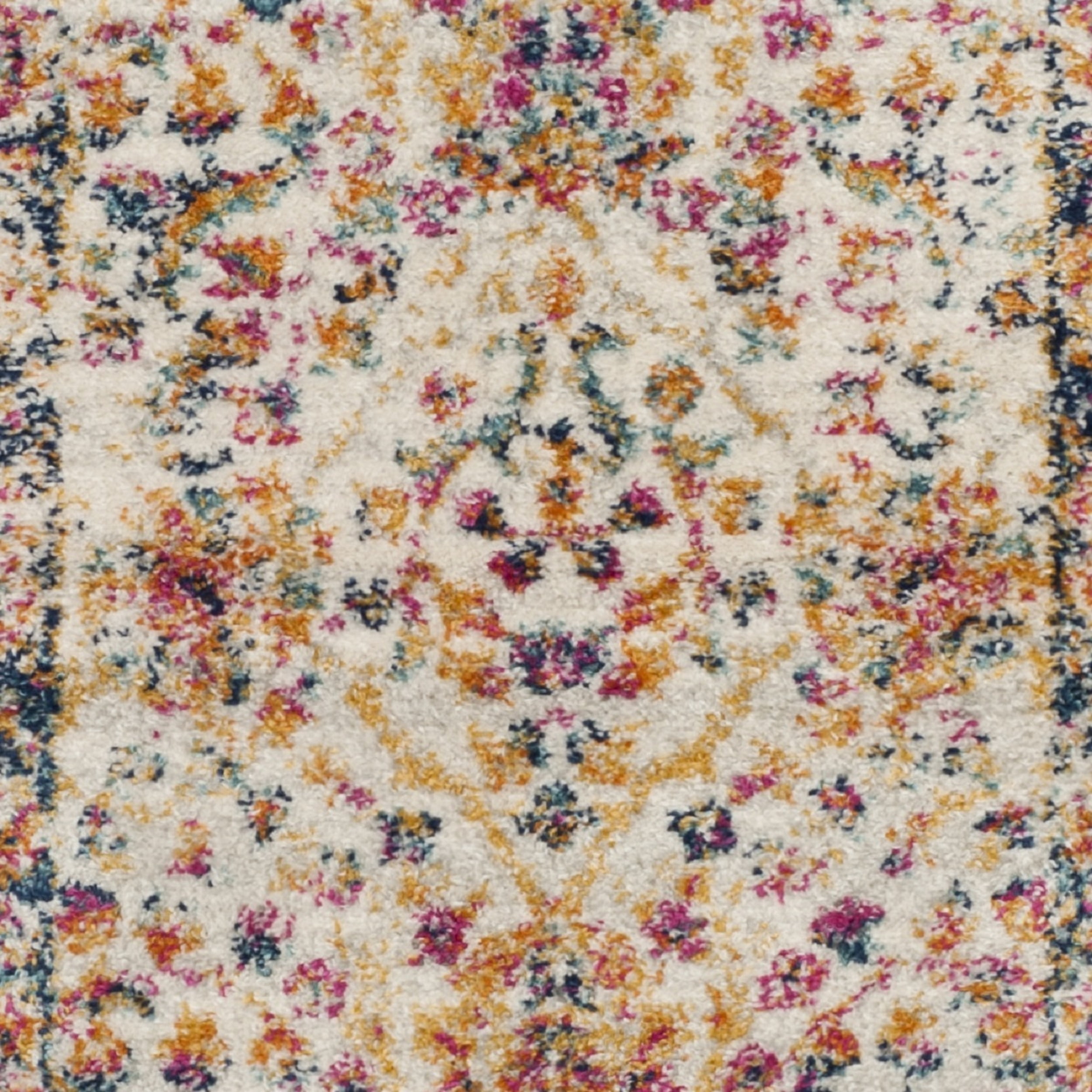 SAFAVIEH Madison Langston Floral Runner Rug, Cream/Navy, 2'3" x 10'