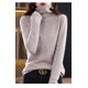 thumbnail image 1 of Suéter de lana para mujer, camisa base con cuello de pelo, suéter de cachemira de otoño e invierno, suéter de chaqueta de cuello alto de estilo extranjero, 1 of 6