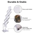 thumbnail image 5 of InstaHibit 4 Clear Pocket Foldable Magazine Brochure Portable Pop Up Rack Books Literature Holder Display Stand, 5 of 9