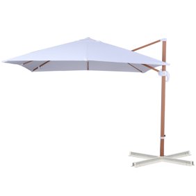11ft Outdoor Patio Umbrella With Heavy Duty Base Large Cantilever Umbrella Windproof Offset Umbrella Sun Umbrella For Garden Deck Pool Patio Gray Walmart Com Walmart Com