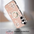 thumbnail image 2 of For Samsung s26 Splendid Glitter with Diamonds All Around Edges Ring Stand Case Cover - Gold, 2 of 4