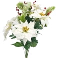 thumbnail image 1 of Admired By Nature Artificial Winter Frost Seasonal Mixed Bush Holiday Decoration Arrangement, Cream, ABN4B014-CRM, 1 of 3