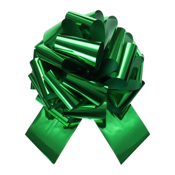 Uxcell 12 pulgadas gran lazo metálico para envolver regalos de boda, rosa verde