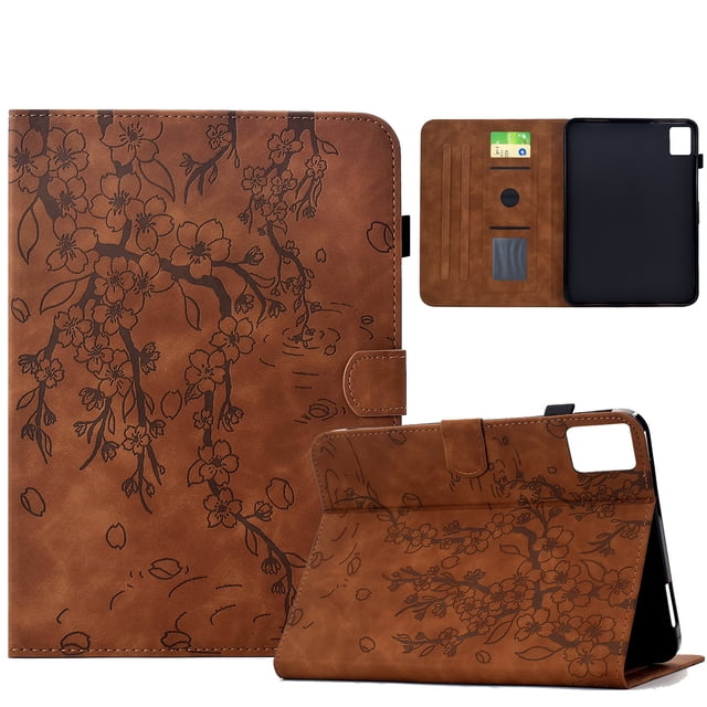 FOXDOCK Tablet Case for Lenovo Tab M11 with Card Slots, Auto Sleep/Wake, Stand Function, Full Protection Floral Folio Cover