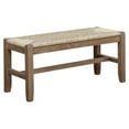 thumbnail image 3 of Alaterre Newport 40" Wood Bench with Rush Seat, 3 of 13