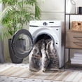 thumbnail image 3 of SAFAVIEH Bayside Sheryll Floral Polyester Machine Washable Area Rug, Gray/Blue, 6'7" x 6'7" Round, 3 of 12