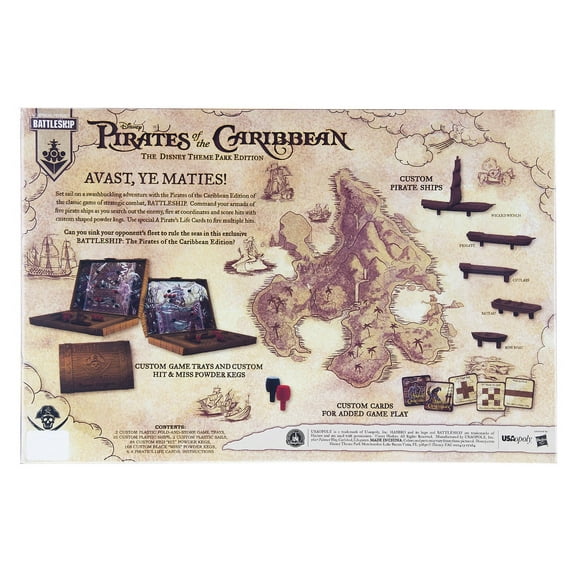 Disney Parks Theme Park Edition Pirates of the Caribbean Battleship Game New