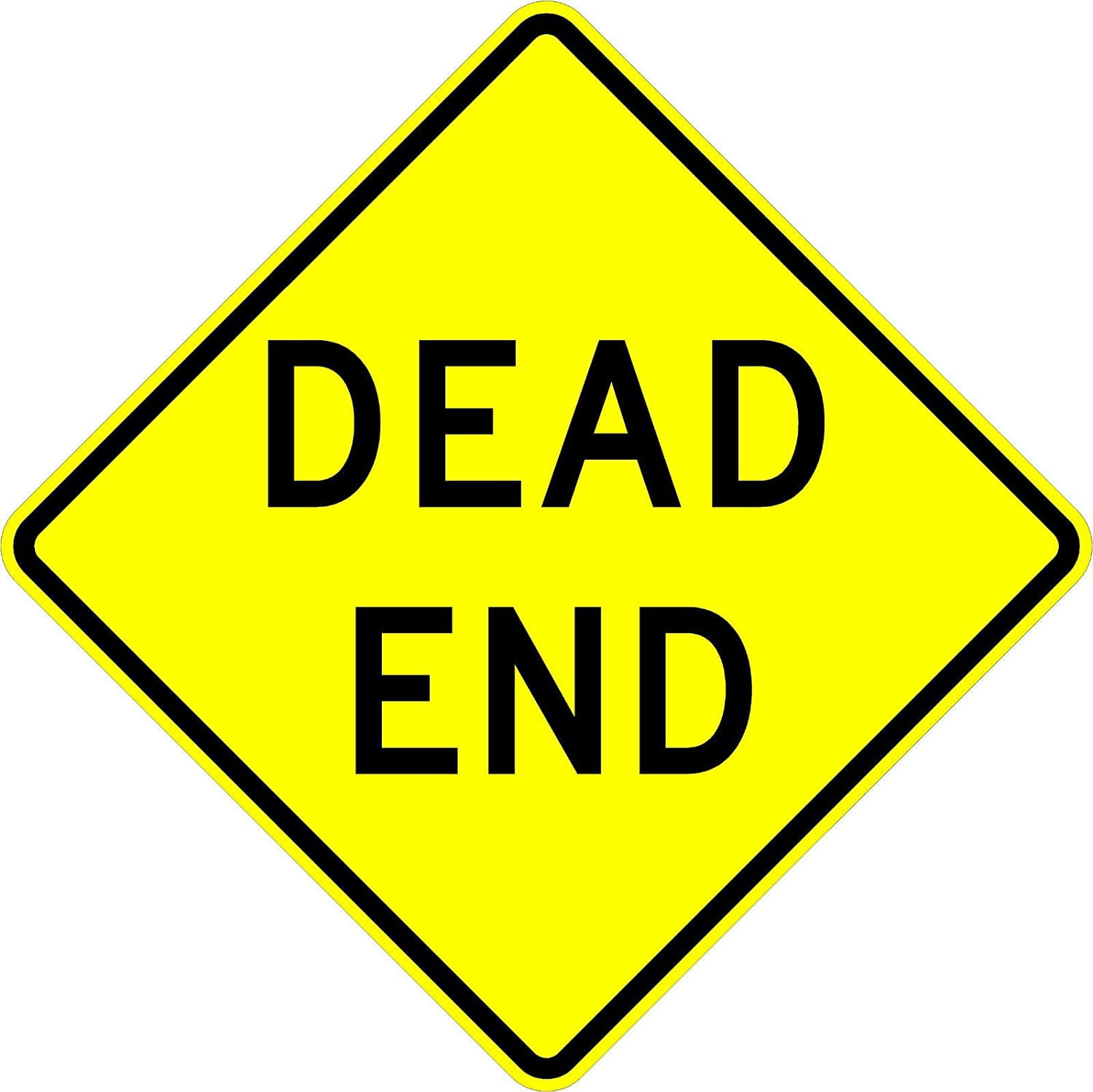 No Thru Traffic Sign EGP Dead End Sign Large 12x18 3M Reflective Rust Fre...
