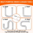 thumbnail image 7 of 3PCS 32 in Drain Snake Hair Removal Tool, Nylon Coated Metal Sink Clog Remover for Shower Bathroom Sewer, 7 of 7