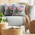 thumbnail image 5 of Ambesonne Floral Throw Pillow Cover 2 Pack, Vintage Rose Romance, 18", Pink Grey, 5 of 7