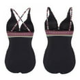 thumbnail image 4 of Swimsuits for Women One PieceTummy Control V Neck Tankini Bathing Suits  S-3XL, 4 of 6