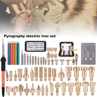 Meterk Wood Burning Tool Kit 53PCS Professional Pyrography Pen Soldering  Iron Set Adjustable Temperature from 200-450℃ for Beginners Adults Wood