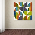 thumbnail image 4 of Michelle Calkins 'Quarter Rounds 1.0' Huge Canvas Art 35 x 35, 4 of 4