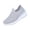 Light Gray, variant on EKVAHL Women's Orthopedic Slip On Walking Sneakers, Hollow Mesh Wedge Athletic Shoes, Arch Support Non Slip Sole Daily Casual Walking Shoes White