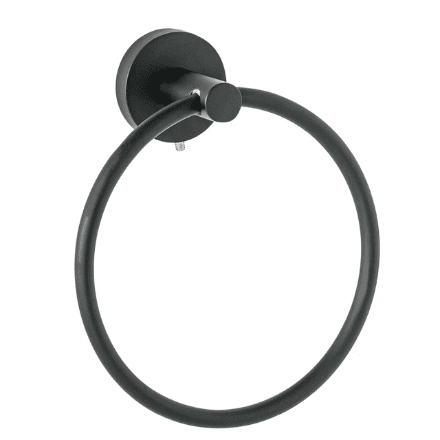 Toallero De Argolla Acero Inoxidable Negro