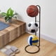 thumbnail image 5 of Estante de baloncesto, organizador de equipos deportivos de garaje, almacenamiento de pelotas, estantes de baloncesto rodantes para pelotas con ruedas, 5 of 5