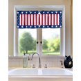 American Stripes and Stars Independence Day Window Treatment Panel for