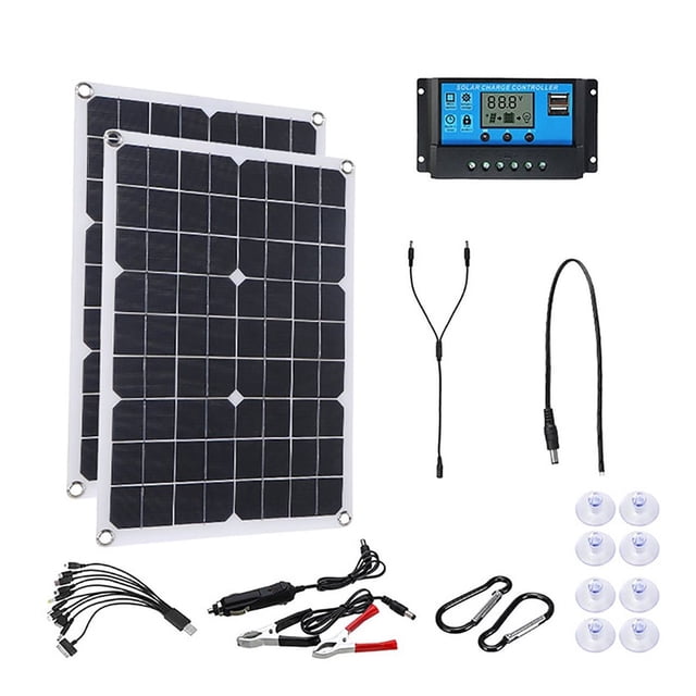 500W Solar Panel 18V Solar Cell 100A Controller Solar Panel for Phone RV Car Charger Outdoor Battery Supply ,Easy to Install