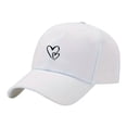 thumbnail image 2 of HuangHuanChen Unisex Baseball Cap Love Heart Printed Dad Hat Adjustable Solid Color Low Crown Visor Cap Sun Hat for Men Women Summer Sun Protection White One Size, 2 of 4