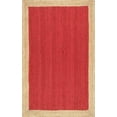 thumbnail image 2 of Avgari Creation Red Rug Rectangle Natural Jute Braided Style Runner rug Area Carpet Rag Rug Door Mat-84x120 Inch, 2 of 5