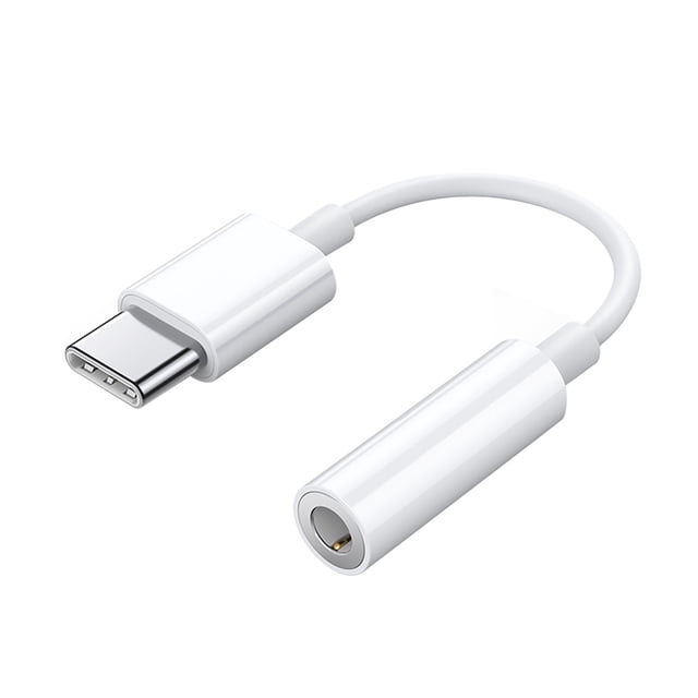 Accesorios para teléfonos móviles Tipo C a 3,5 mm Cable de audio Adaptador de Audífonos Adaptador de Abanopi Caja de paquete blanco