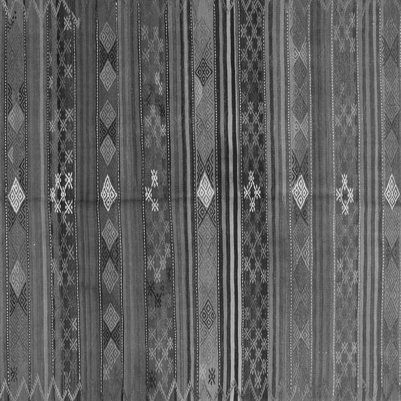 Ahgly Company Indoor Square Abstract Gray Contemporary Area Rugs, 5' Square