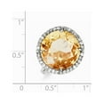 thumbnail image 2 of White Sterling Silver Ring Band Fashion Cubic Zirconia CZ Champagne, 2 of 2