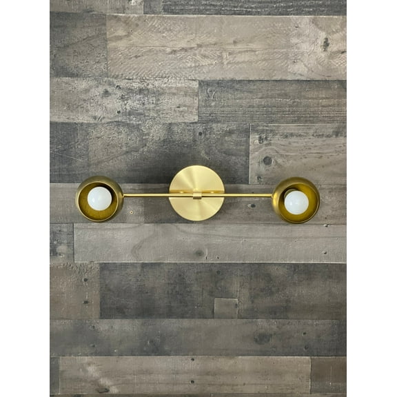 In stock - Ships on the same day! Yugen Modern Wall Sconce 2 Light Orb Cover Mid Century Industrial Vanity Sconce