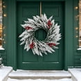 thumbnail image 6 of Christmas Wreath,15.7 Inch Winter Wreaths for Front Door,Fake Full Snowy Pine Wreath,Artificial Decorative Wreath for Entrances Porch Wall Window Home Farmhouse Winter Xmas Decoration, 6 of 9