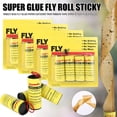 thumbnail image 3 of CACAGO5 Insect Bug Fly Glue Paper Catcher Ribbon Tape Strip Sticky Flies Roll Home Outdoor 20pcs, 3 of 6