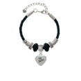 thumbnail image 2 of Delight Jewelry Silvertone Big Sister Heart Mom Celtic Knot Leather Bead Bracelet, 7"+2" Extender, 2 of 4