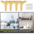 thumbnail image 5 of 4 patas para muebles, patas doradas para muebles, patas para mesas, patas para armarios, patas para muebles, patas para gabinetes, patas para muebles de metal dorado (B), 5 of 5