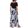 thumbnail image 4 of Qiopertar Robe Longue Maxi à Manches Courtes Imprimée Florale Col Rond Décontractée d'Été pour Femmes Grandes Économies de Vacances! à Moins de 5$ jusqu'à 90 % de Réduction, 4 of 6