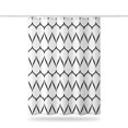 thumbnail image 5 of 1 Cortina de ducha de tela de poliéster moderna para baño - Lavable a máquina y resistente al agua - 71" x 7" (180x180cm) - Negro/Blanco JAMW Sencillez, 5 of 5
