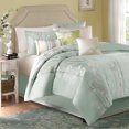 thumbnail image 4 of Madison Park Athena 7 Piece Jacquard Comforter Set, California King, Green, 4 of 5