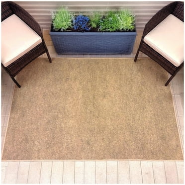 Koeckritz Rugs Winter Wheat Indoor/Outdoor Area Rug, 9'x9', Lightweight & Durable