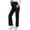 Black, variant on Women Maternity Flare Pants Over The Belly Work Pregnancy Pants Stretchy Wide Leg Trousers With Pockets