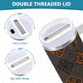 thumbnail image 5 of 40 oz Tumbler With Handle Stainless Steel Insulated Tumbler With Lid for Car Cup Holder Ancient Art Shapes, 5 of 9